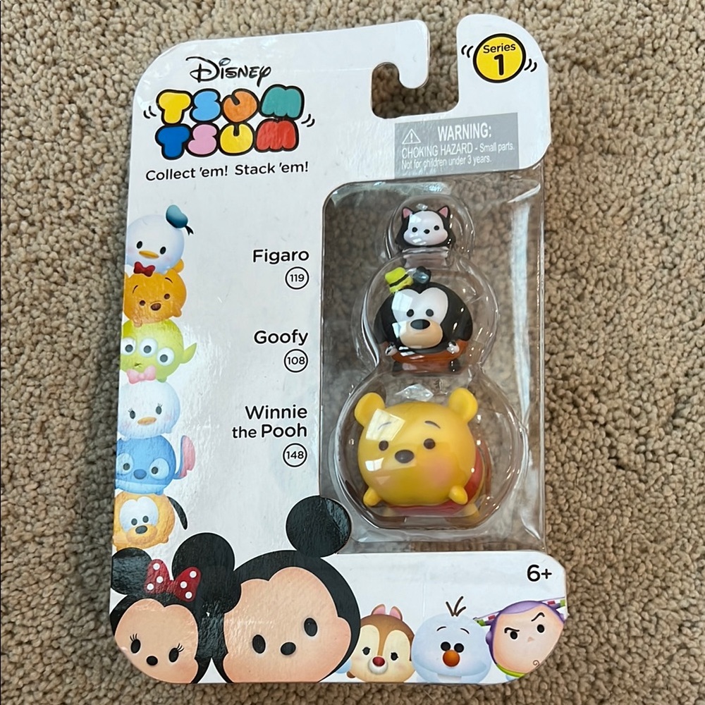 Disney Tsum Tsum Stackable Set - Black, Yellow, Brown